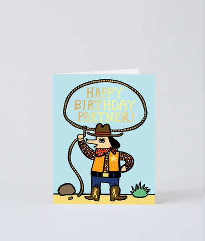 'Happy Birthday Partner' Kids Greetings Card