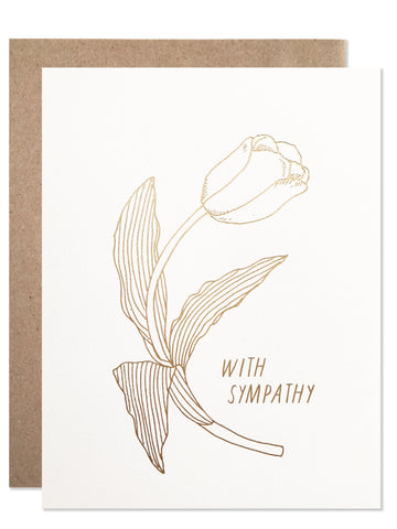 Sympathy / Gold Foil With Sympathy Tulip - wholesale case of 6
