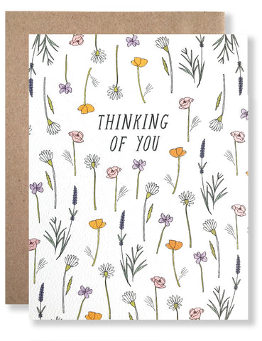 Thoughtful cards / Thinking of You Wildflowers - wholesale case of 6