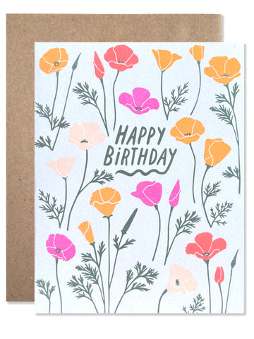 Birthday /  California Poppies- wholesale