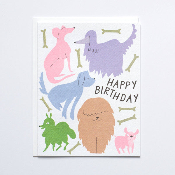 Dog, Dogs and More Dogs Birthday Card
