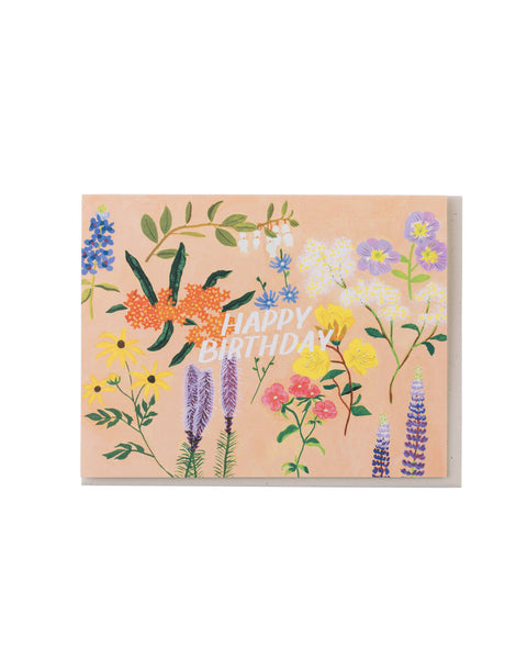 Pink Floral Birthday Card