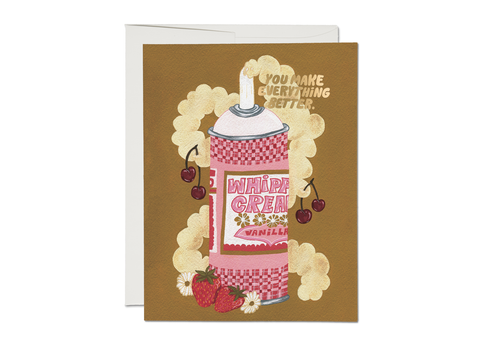 Whipped Cream friendship greeting card