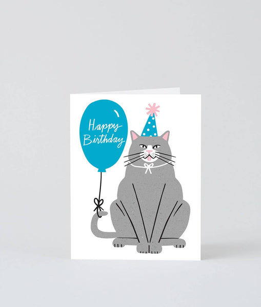 'Birthday Cat' Greetings Card