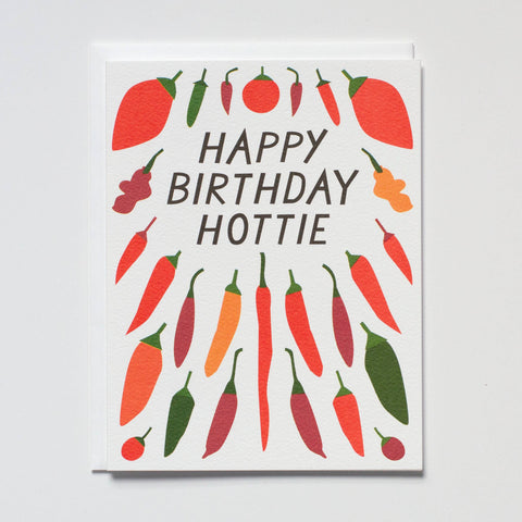 Happy Birthday Hottie - Chili Pepper - Birthday Card