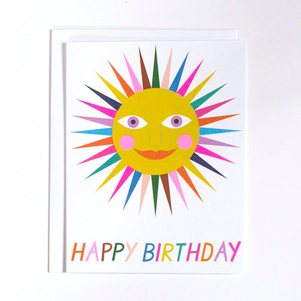 Happy Birthday Rainbow Sunshine Note Card