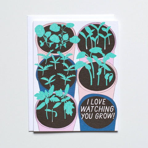 Watching You Grow Seedlings Card