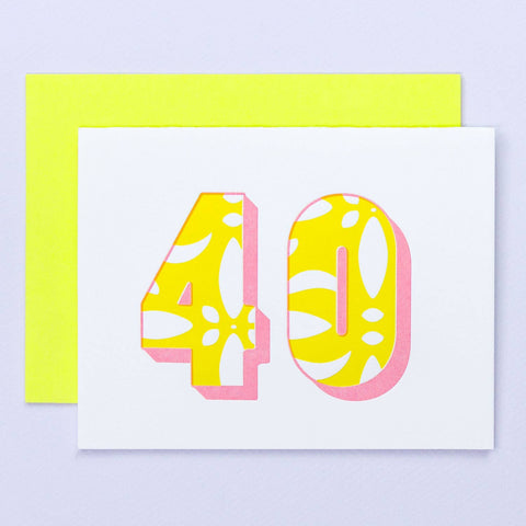 40 Letterpress Card