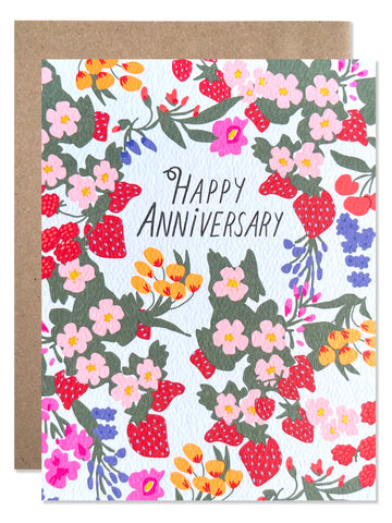 Happy Anniversary Fruits and Flowers