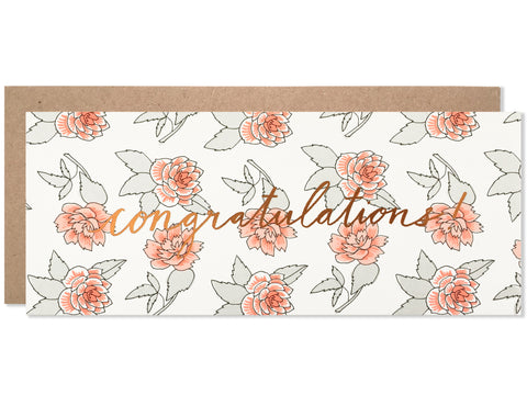 Congratulations Roses with Copper Foil - wholesale