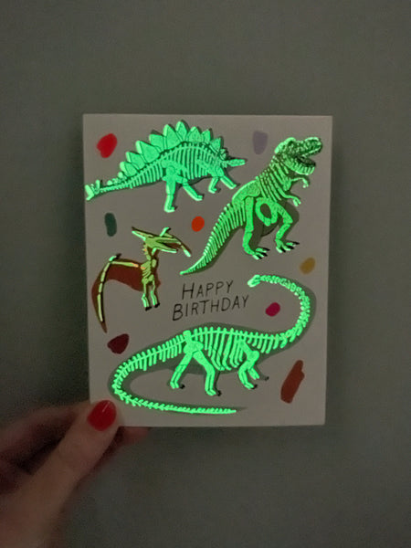Happy Birthday GLOW IN THE DARK Dinosaurs