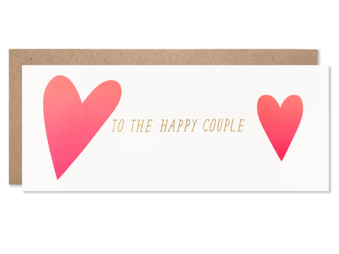 Wedding / To The Happy Couple Hearts with Gold Glitter Foil - wholesale