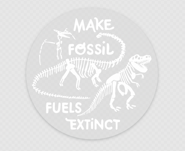 Transparent 3 x 3 Dino Make Fossil Fuels Extinct