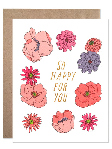 Celebration / So Happy For You with Gold Glitter Foil- wholesale