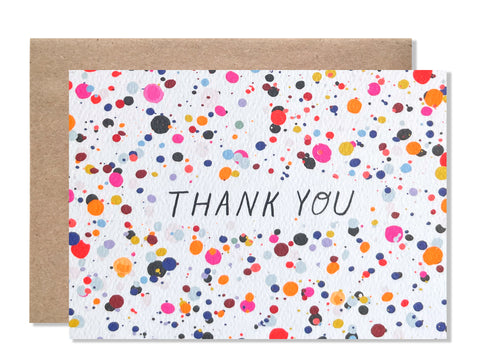 Thank you / 4 bar / Thank You Splatter with glitter foil - wholesale