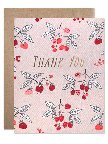 Thank you / Thank You Berries with Gold Foil - wholesale