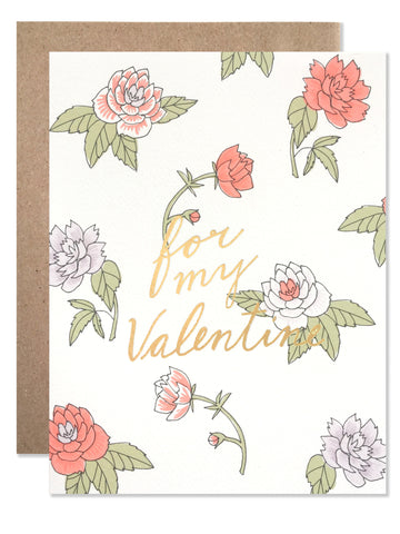 Valentine / For My Valentine Florals with Gold Foil - wholesale