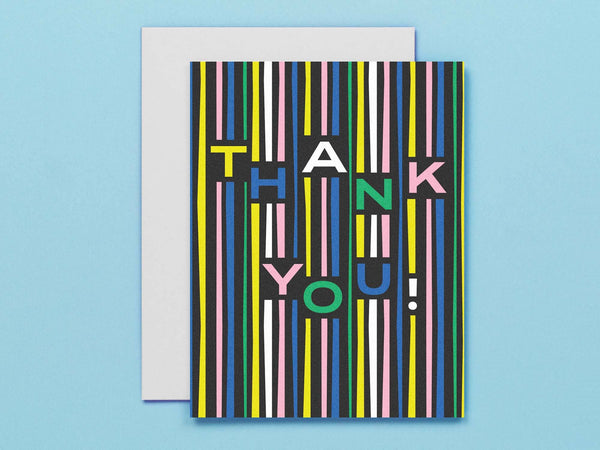 Party Streamers Thank You Card