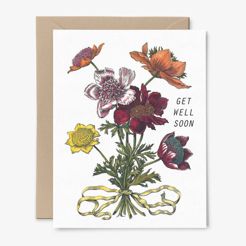 Get Well Soon  Card | Vintage Floral | Botanical Art