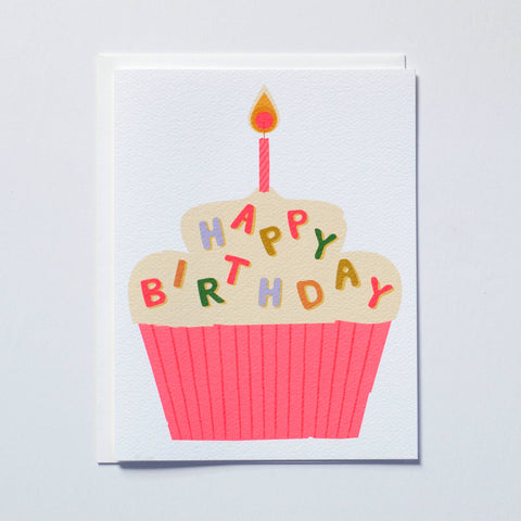 Happy Birthday Cupcake Sprinkles Note Crd