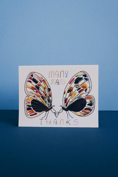Many Thanks Moths Card