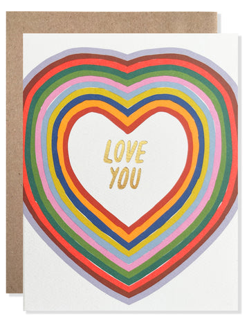 Love and Friendship / Love you Hearts with Gold Foil - wholesale