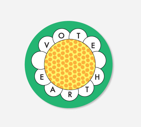 3 x 3 Vote Earth Sticker